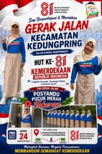 KEDUNGPRING BERGEMA! WANITA TANI KAMPOENG TANI MERDEKA SUKSESKAN GERAK JALAN HUT RI KE-81 🇮🇩✨​KEDUNGPRING